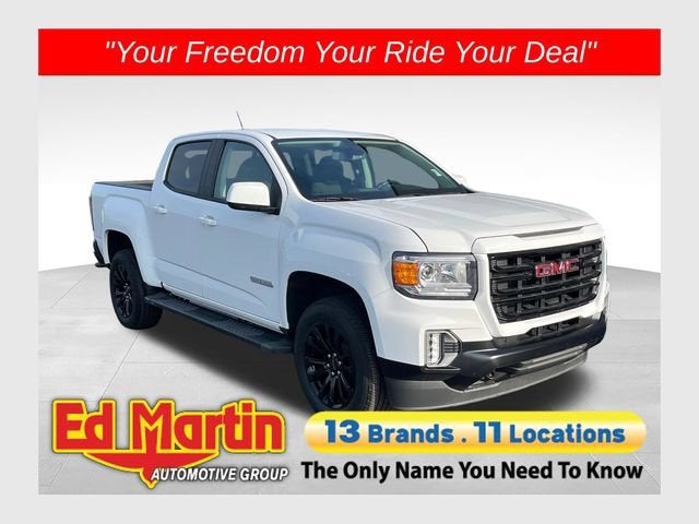 2022 GMC Canyon Elevation in Summit White — front three-quarter view