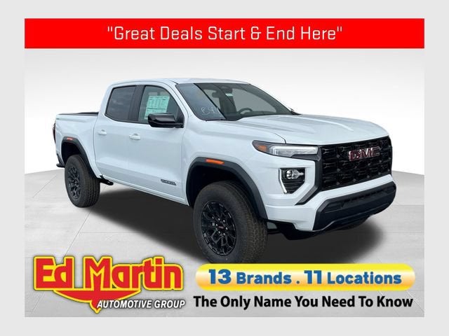 2026 GMC Canyon Elevation in Summit White — front three-quarter view