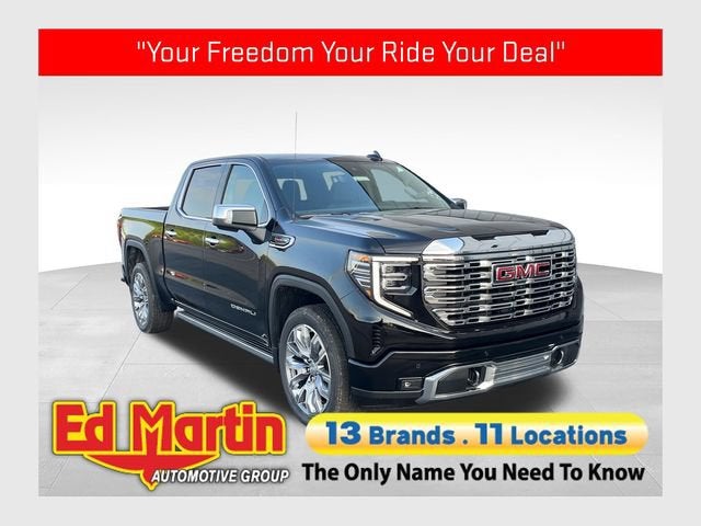 2026 GMC Sierra 1500 Denali in Onyx Black — front three-quarter view