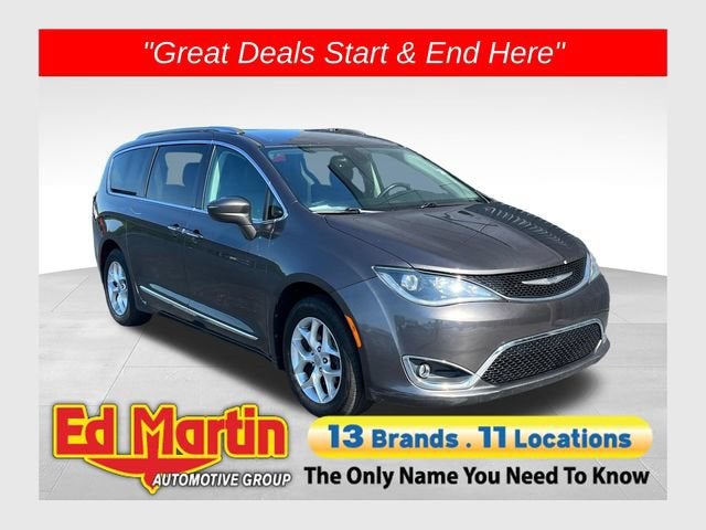 2017 Chrysler Pacifica Touring-L Plus in Granite Crystal Metallic Clearcoat — front three-quarter view