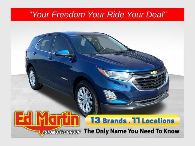 2019 Chevrolet Equinox LT in Pacific Blue Metallic — front three-quarter view