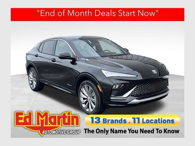2026 Buick Envista Avenir in Ebony Twilight Metallic — front three-quarter view